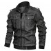 MenS PU Retro Leather Jacket