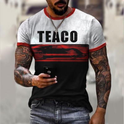 Casual 3D round neck printed T-shirt HF1210-02-02 Casual 3D round neck printed T-shirt HF1210-02-02