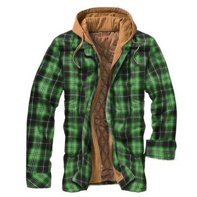 Hooded and cotton jacket, fake two shirts, cotton jacket HF3419-03-03 Hooded and cotton jacket, fake two shirts, cotton jacket HF3419-03-03